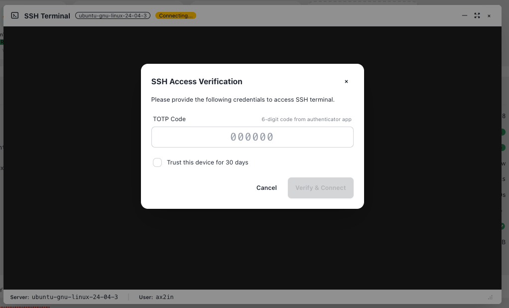 SSH 2FA Verification