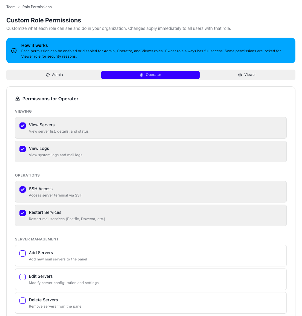 RBAC Custom Role Permissions